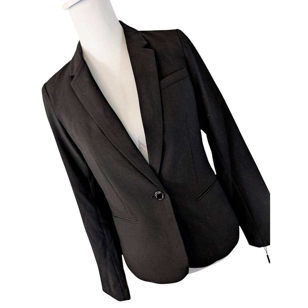 NWT@$90! CALVIN KLEIN! RICH BLACK IMPECCABLY TAILORED DRESS JACKET BLAZER! SZ 6P